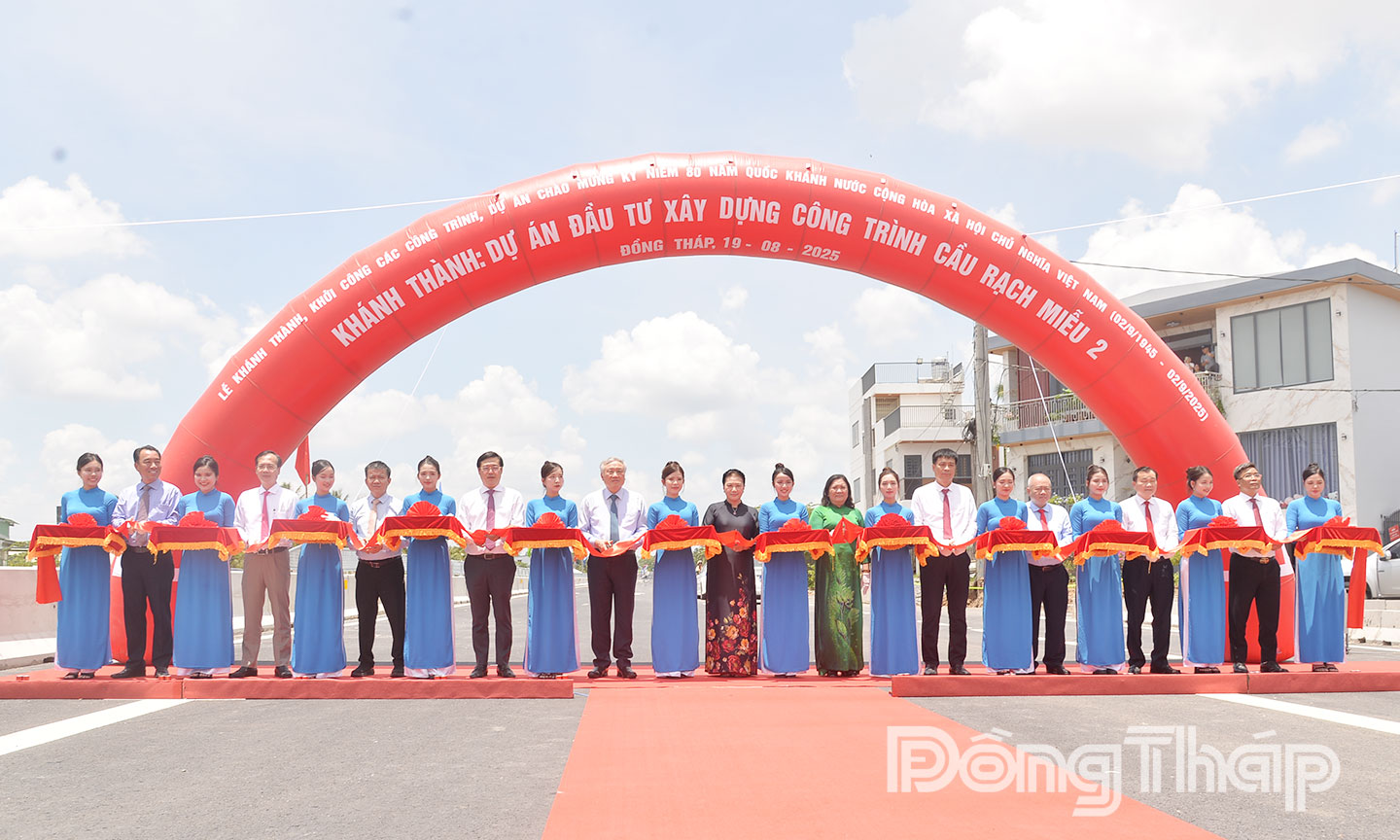 Khánh thành cầu Rạch Miễu 2 nối tỉnh Đồng Tháp và Vĩnh Long